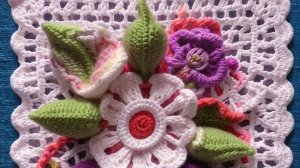 ЦВЕТЫ в квадратных мотивах от нейросети. ПОДБОРКА №15. ВЯЗАНИЕ.