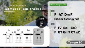 F мажор Рок гитарная минусовка / Soft Rock Groove Guitar Backing Track in F major