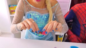 Frozen Elsa & Spiderman Yummy Nummies Mini Ice Cream Recipe Sundae Maker Real Food!