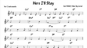 Here I'll Stay (Weill / Lerner) Backing track + music sheet