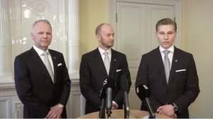 Oikeusministeri Antti Häkkäsen ensimmäinen tiedotustilaisuus