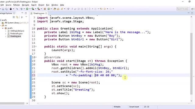 JavaFX Lesson 3: VBox, Button and Handling ActionEvent смотреть онлайн