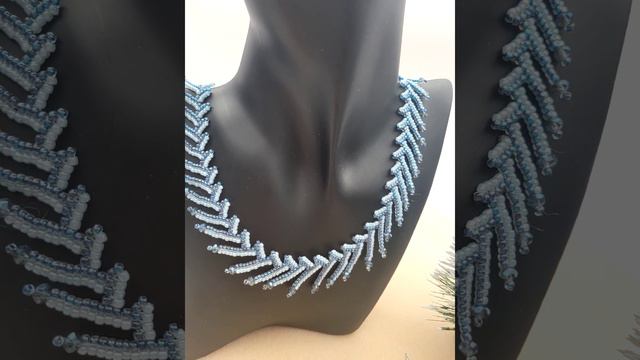 Колье из бисера "Снежная королева" Зима в украшениях.  #ollibijou