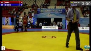 Finale 1-2 Female Wrestling 75 Kg (USA) Adeline Maria GRAY vs (JPN) Hiroe SUZUKI