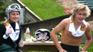 ski jumpers shirtless