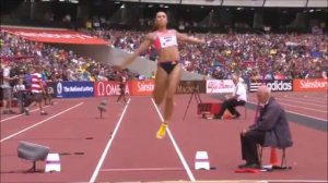 Jessica Ennis-Hill Women's Long Jump in slow motion