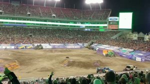 Grave Digger's Dennis Anderson Career Ending Injury Last Race Tampa 2017