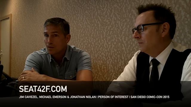 Jim Caviezel, Michael Emerson & Jonathan Nolan PERSON OF INTEREST Comic Con 2015 Interview смотреть онлайн