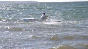 Peter Berg is testing Leo Coastal Rowing C1X Single in Öresund/Helsingborg