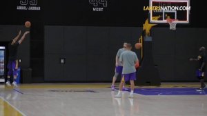 Chris Bosh At Lakers Practice, Tyler Ennis Shooting Around