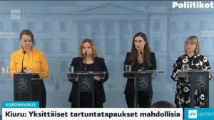 LIVE: Hallituksen tiedotustilaisuus koronaviruksesta