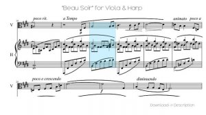 🎶 "Beau Soir" For Viola & Harp  🎸🎸