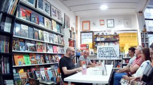 3/4 Entrevista a Luis Bustos de David Aja presentando ¡García! 4 en La Parada de los Cómics