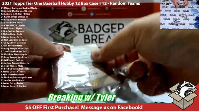 2021 Topps Tier One Baseball Hobby 12 Box Case #12 - Random Teams смотреть онлайн