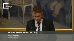 Snorre Valen i finansdebatten 5. desember 2016.