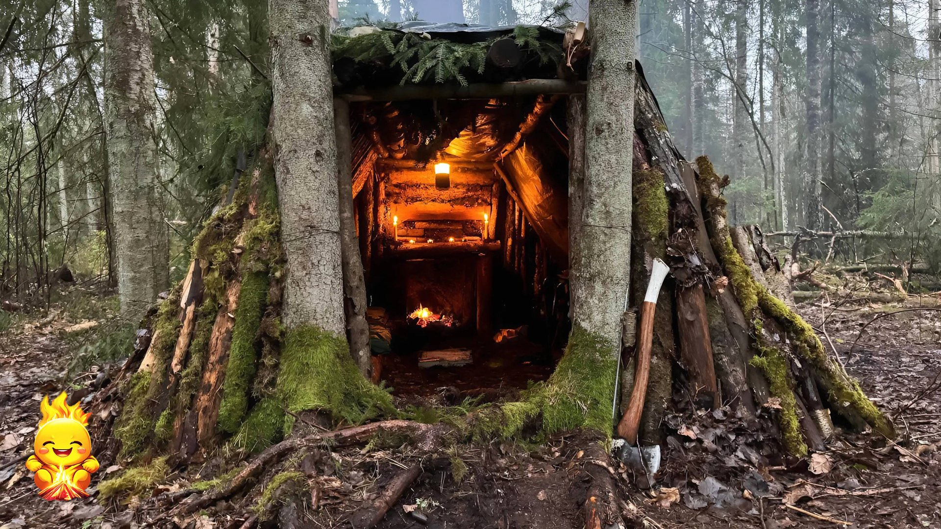 48 ч СТРОИТЕЛЬСТВО теплого УБЕЖИЩА | выживание в дикой природе | БУШКРАФТ - АСМР смотреть онлайн