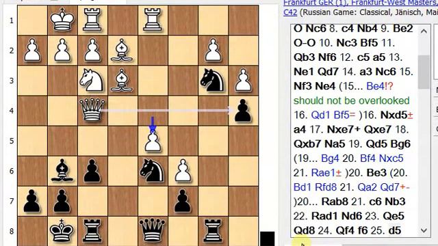 Morozevic vs J Polgar Frankfurt 1999
