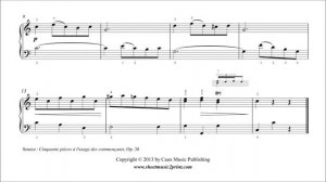 Hassler : Minuet in C Major, Op. 38, No. 4 - Fifty Pieces for Beginners