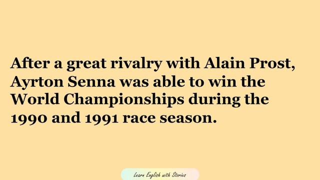 Learn English with Stories✨| Intermediate Level| Listening Practice |A Great Car Racer Ayrton Senna смотреть онлайн