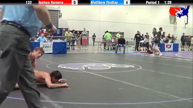 Joshua Romero vs. Matthew Findlay at 2013 West Jr. Freestyle Regional смотреть онлайн