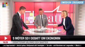 Magdalena Andersson (S) gör bort sig fullständigt - försöker läxa upp Oscar Sjöstedt (SD)