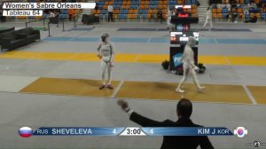 FE F S Individual Orleans FRA World Cup 2017 T64 30 yellow SHEVELEVA RUS vs KIM KOR