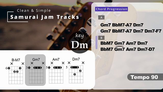 Neo Soul RnB Guitar Backing Track in D minor