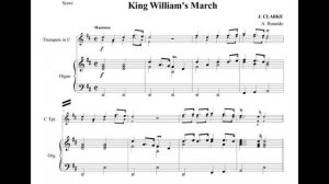 King William's March (J. Clarke) for trumpet(s) & organ with sheet music (link in description)