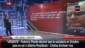 *URGENTE* Las desopilante frase de Pinedo si gana Alberto Fernandez y Cristina en octubre