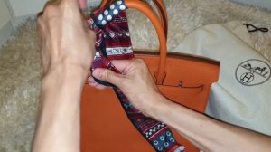 How I tie my Twilly on Hermes Birkin 30