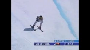 Renate Götschl wins downhill (Sestrieres 2004)