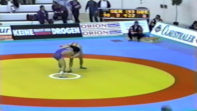 1991 European Greco Championships: 90 kg Maik Bullmann (GER) vs. Iordanis Konstantinidis (GRE) смотреть онлайн