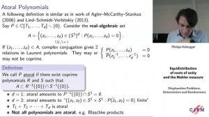 Philipp Habegger: Equidistribution of roots of unity and the Mahler measure