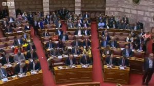 Greece MPs approve new austerity budget amid protests.FLV