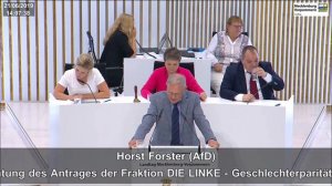 Horst Förster: Gleichberechtigung bedeutet Chancengleichheit, nicht Ergebnisgleichheit!