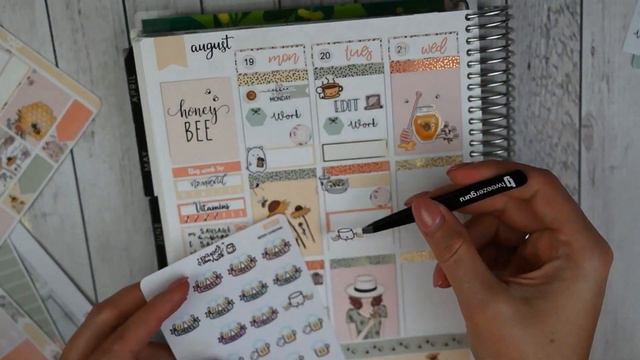 Erin Condren Plan With Me featuring Siella Stickers