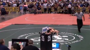 Paul Fox CA vs James Flint FL (3rd period only) NHSCA Championship freshman semi finals 112 lbs.