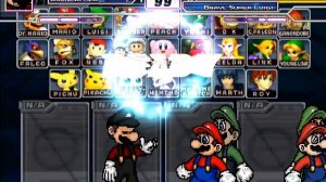 MUGEN Request #897 Burning Red vs Team Melee Super Mario