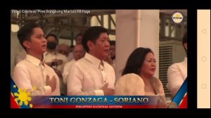 Toni Gonzaga singing Philippine National Anthem on the Inauguration of Pres. elect Bongbong Marcos