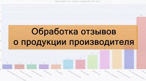 Обработка отзывов о продукции (товаров) на маркетплейсах