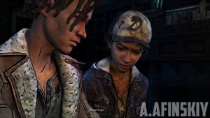 ПОЦЕЛУЙ Клементины и Луиса Полная сцена (The Walking Dead: Final Season Episode 2)