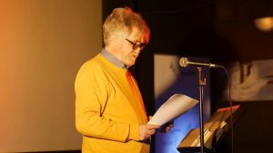 Billy Mills reads at the Ó Bhéal Winter Warmer festival, 2016