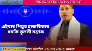 পিয়ুয হাজৰিকাৰ আন এটা Call Recording | এইবাৰ ধমকি দিলে তুলসী মন্তাক । Pratidin Time ৰ সাংবাদিকক ধম