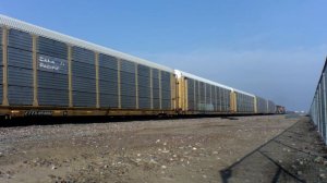 [4K] BNSF Autorack Consist Through Modesto