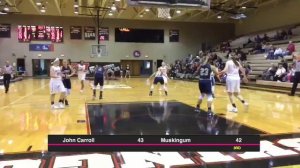 Muskingum Womens Basketball vs. John Carroll 12/02/17