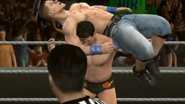 Wade Barrett vs John Cena Tables match. смотреть онлайн