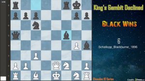 Chess10 series - King's Gambit Declined - Black Wins