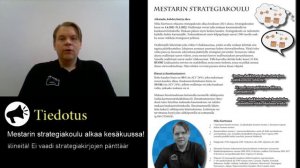 Tiedotus: Mestarin strategiakoulu alkaa - Tervetuloa mukaan!