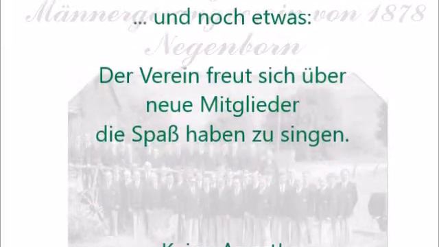 In einem kühlen Grunde (Das zerbrochende Ringlein) - MGV von 1878 Negenborn (LK Holzminden) смотреть онлайн