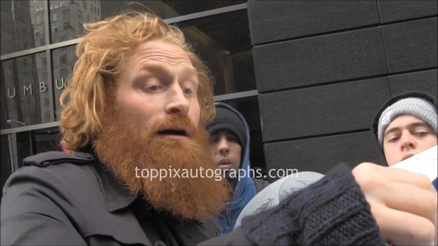 Kristofer Hivju - Signing Autographs at NYC hotel